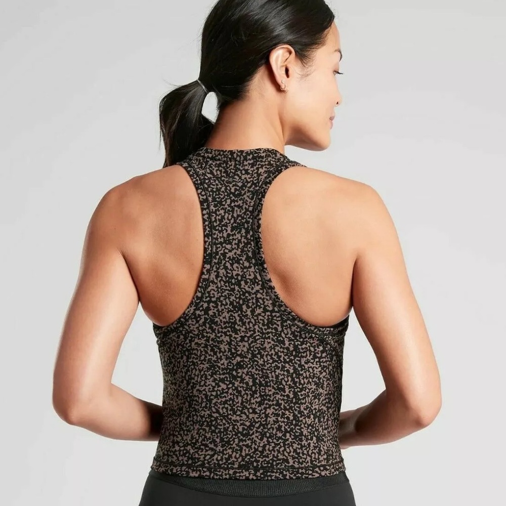 Athleta Shanti Leopard Print Crop Top - Picture 2 of 8